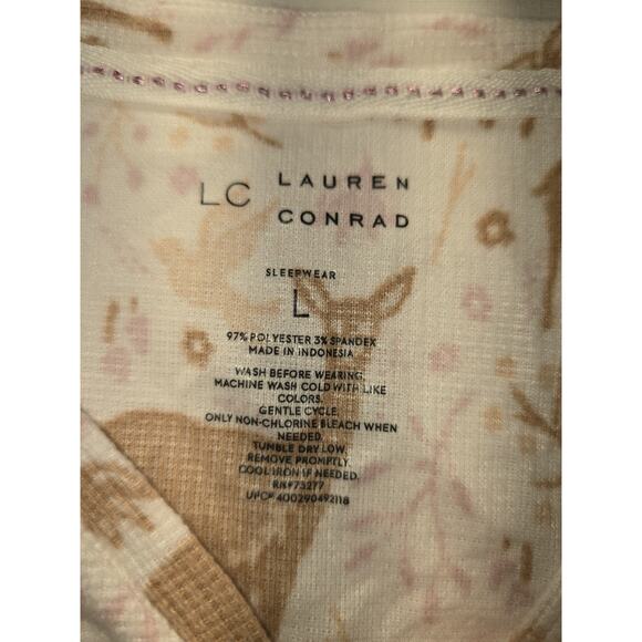 Lauren Conrad Pajama Set Top Is A Large Shorts Are Medium - Picture 9 of 11